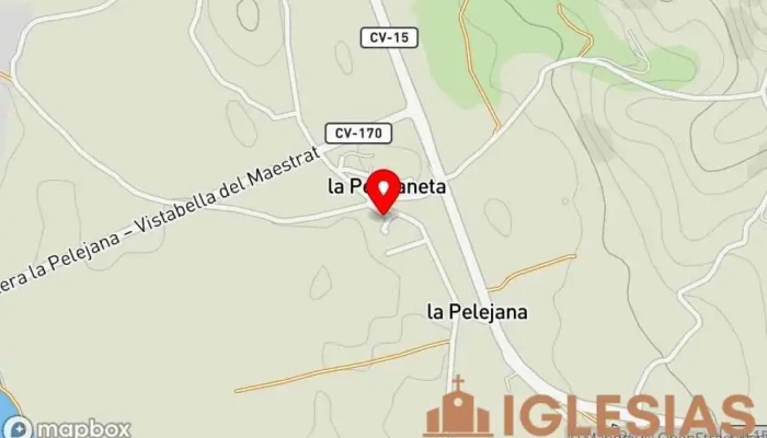 mapa de iglesia de Nuestra Señora de la Asunción Iglesia católica en Vall d'Alba