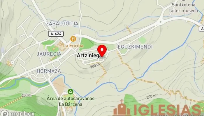 mapa de Iglesia de Nuestra Señora de la Asunción Iglesia católica en Artziniega