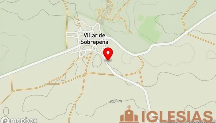 mapa de Iglesia de Nuestra Señora del Rosario Iglesia católica en Villar de Sobrepeña