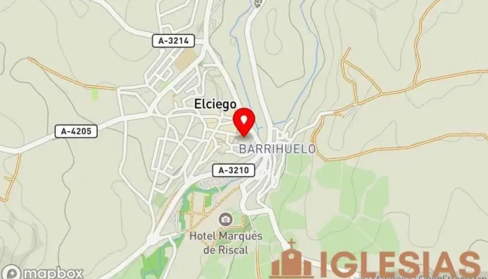 mapa de Iglesia de San Andrés Parroquia en Eltziego