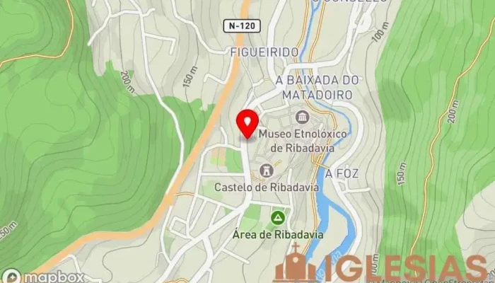 mapa de Iglesia de San Antón Iglesia en Ribadavia