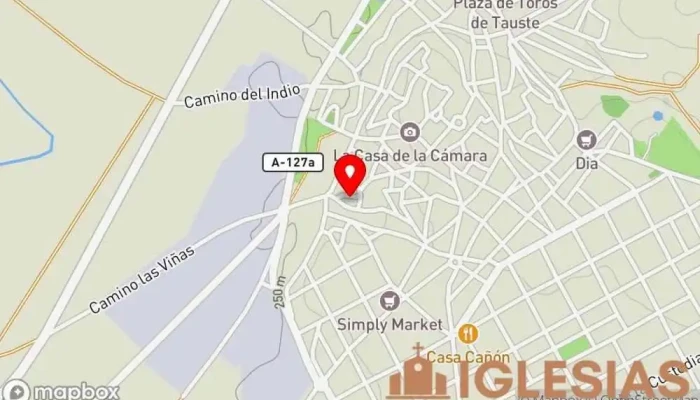 mapa de Iglesia de San Antón Iglesia en Tauste