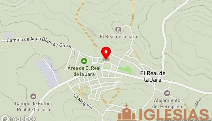 mapa de Iglesia de San Bartolomé Iglesia católica en El Real de la Jara