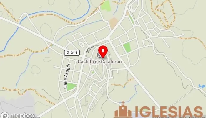 mapa de Iglesia de San Bartolomé Iglesia apostólica en Calatorao