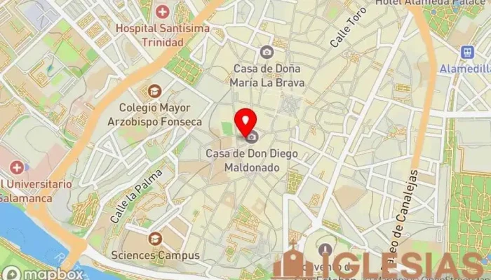 mapa de Iglesia de San Benito Iglesia católica, Iglesia, Atracción turística en Salamanca