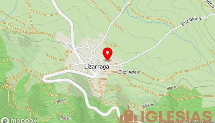 mapa de Iglesia de San Clemente Iglesia en Lizarraga-Ergoiena