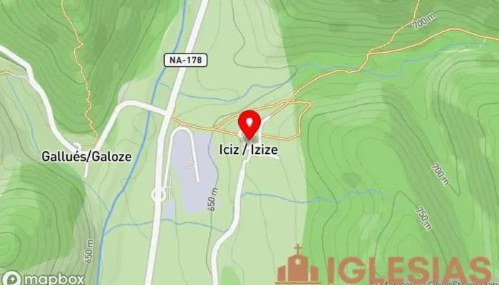mapa de Iglesia de San Cosme y San Damián Iglesia en Iciz