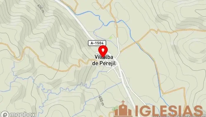mapa de Iglesia de San Cristobal Iglesia católica en Villalba de Perejil