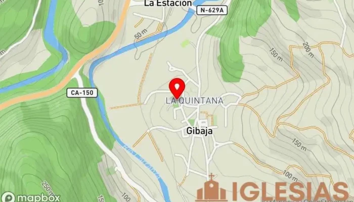 mapa de Iglesia De San Emeterio Y San Celedonio Lugar de culto en Gibaja