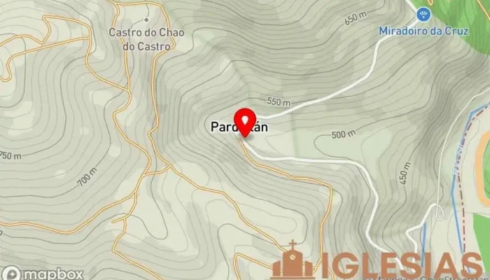 mapa de Iglesia de San Esteban de Pardollán Iglesia en Pardollán (Santo Estevo)