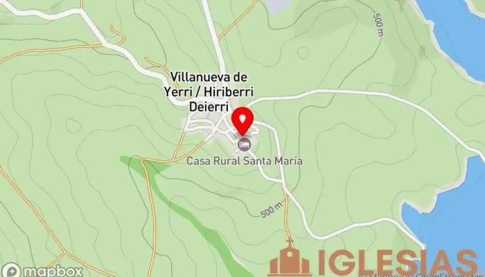 mapa de Iglesia de San Esteban Lugar de culto en Villanueva de Yerri