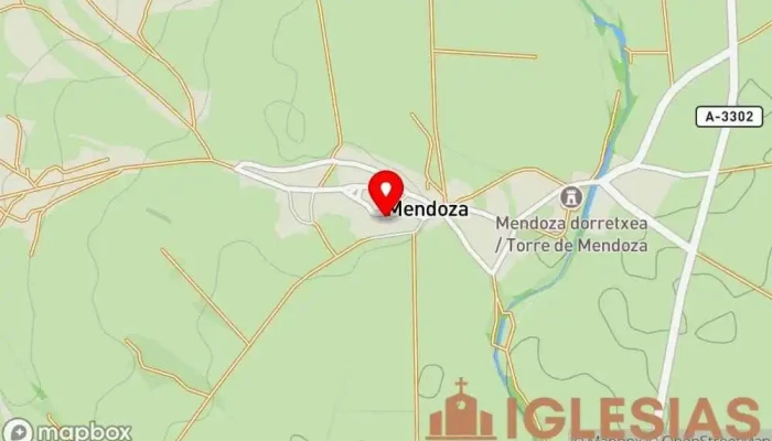 mapa de Iglesia de San Esteban Iglesia católica en Mendoza