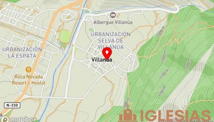 mapa de Iglesia de San Esteban Iglesia en Villanúa