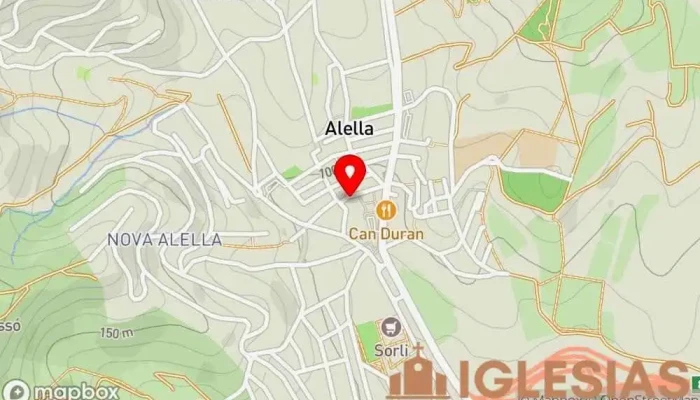 mapa de Iglesia de San Felíu de Alella Iglesia católica en Alella