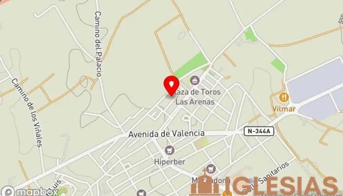 mapa de Iglesia de San Francisco de Asís Iglesia en Caudete