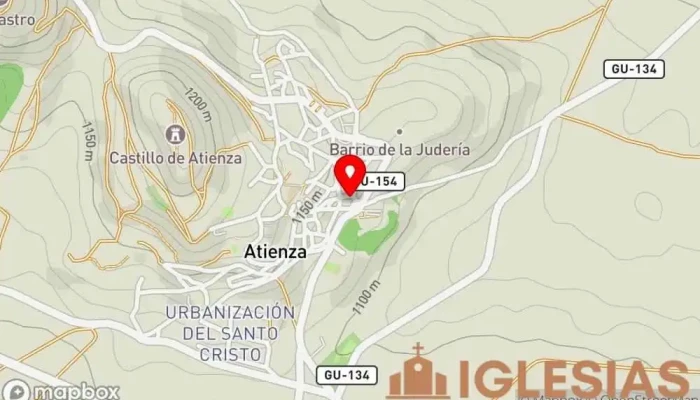 mapa de Iglesia de San Gil Iglesia en Atienza
