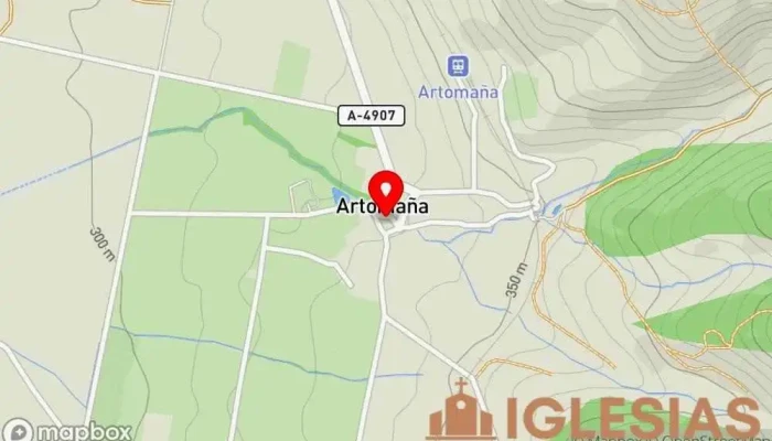 mapa de Iglesia de San Jorge Iglesia en Artomaña