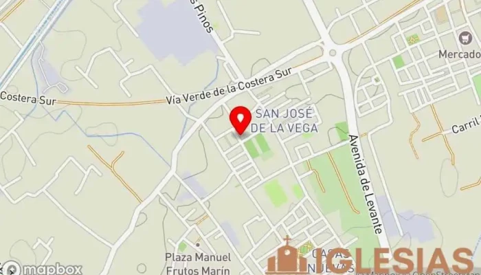 mapa de Iglesia De San Jose De La Vega Iglesia católica en Murcia