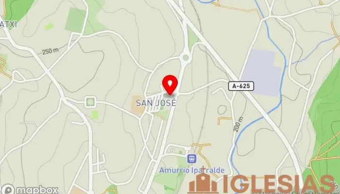 mapa de Iglesia de San José Iglesia católica en Amurrio
