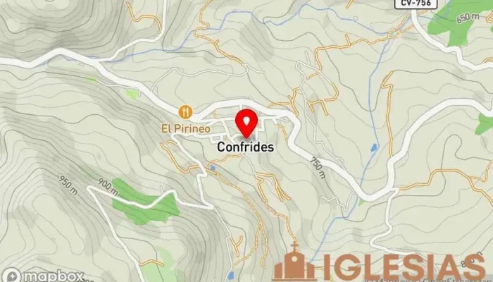 mapa de Iglesia de San José Iglesia en Confrides
