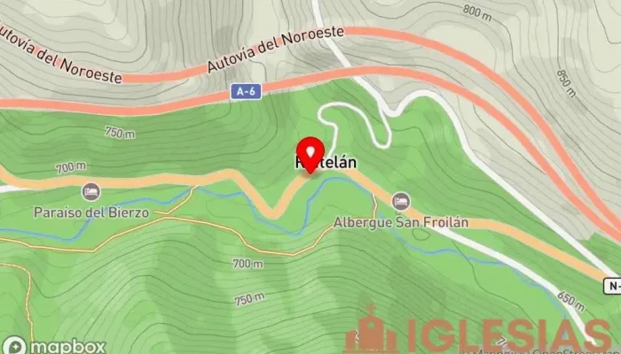 mapa de Iglesia de San Juan Bautista Iglesia en Ruitelán