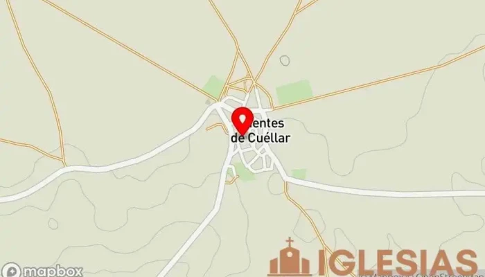 mapa de Iglesia de San Juan Bautista Iglesia en Fuentes de Cuéllar