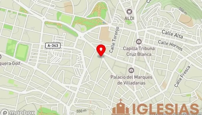 mapa de Iglesia de San Juan de Dios Iglesia católica, Monumento, Atracción turística en Antequera
