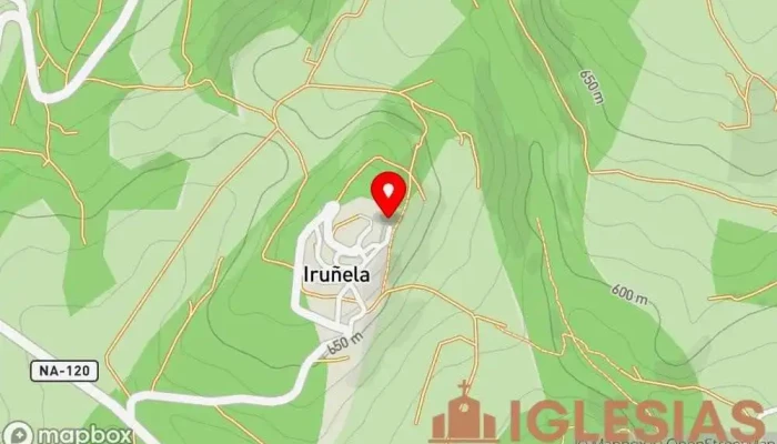 mapa de Iglesia de San Juan. Iglesia en Iruñela