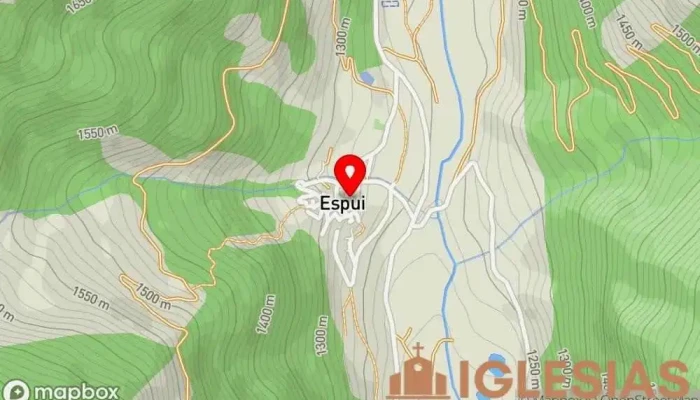 mapa de Iglesia de San Julián de Espui Iglesia en Espui