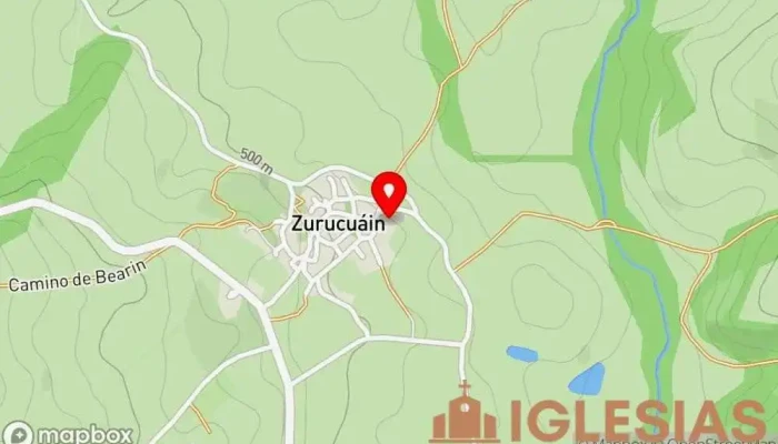 mapa de Iglesia de San Martín de Montalbán Iglesia en Zurucuáin