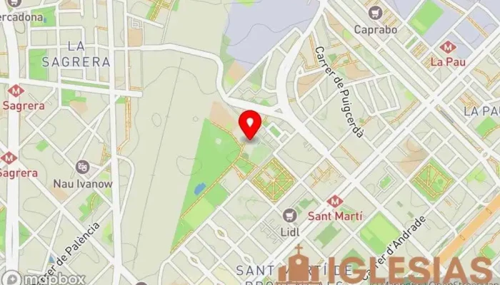 mapa de Iglesia de San Martín de Provensals Iglesia católica en Barcelona
