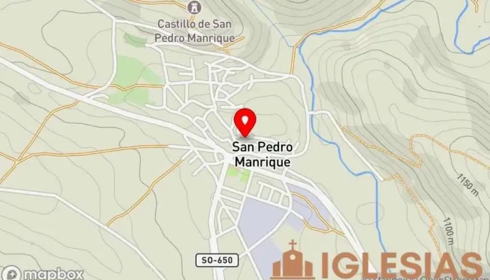 mapa de Iglesia de San Martín de Tours Lugar de culto en San Pedro Manrique