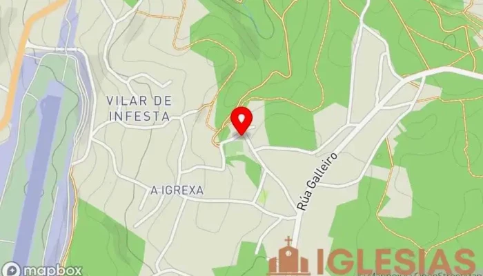 mapa de Iglesia de San Martín de Vilar de Infesta Iglesia católica en A Igrexa