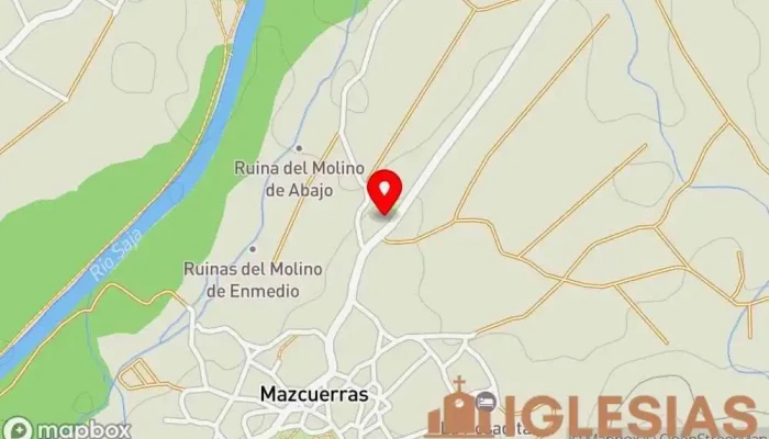 mapa de Iglesia de San Martín Iglesia católica en Mazcuerras