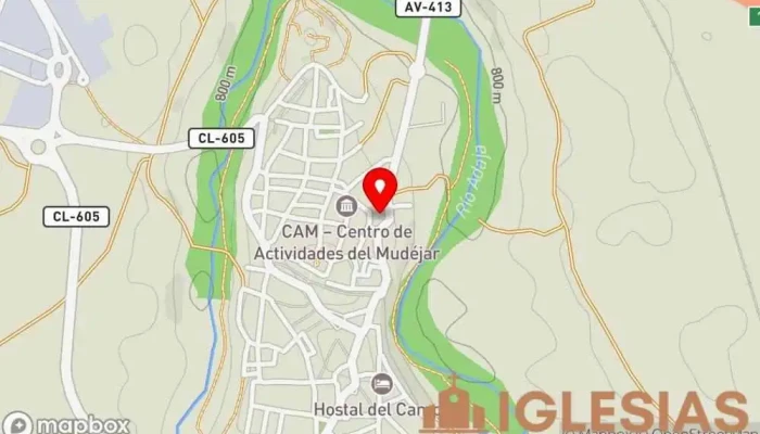 mapa de Iglesia de San Martín Iglesia católica en Arévalo