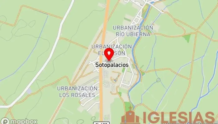 mapa de Iglesia de San Martín Iglesia católica en Sotopalacios