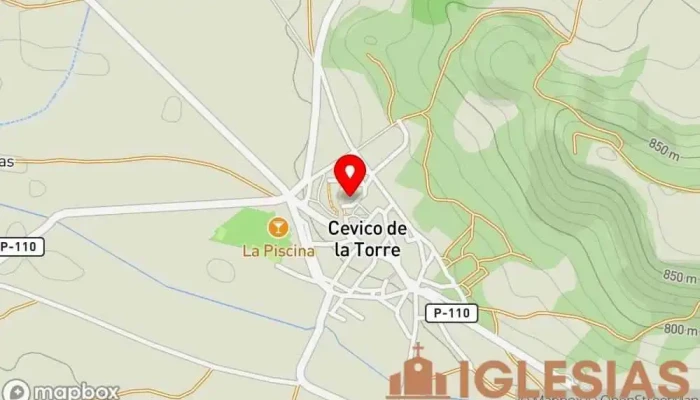 mapa de Iglesia de San Martín Iglesia católica en Cevico de la Torre