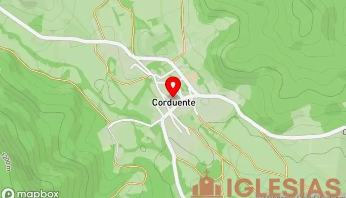 mapa de Iglesia de San Martín Iglesia católica en Corduente