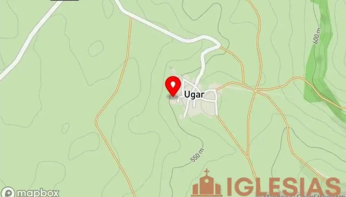 mapa de Iglesia de San Martín Lugar de culto en Úgar