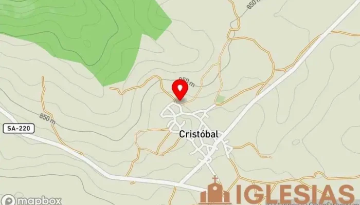 mapa de Iglesia de San Martín Iglesia católica en Cristóbal