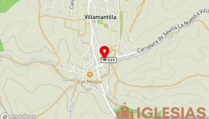 mapa de Iglesia de San Miguel Arcángel Parroquia en Villamantilla