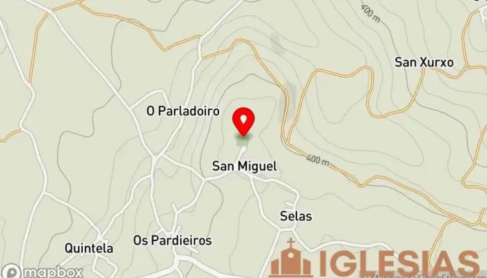 mapa de Iglesia de San Miguel de Calvelle Iglesia en O Pereiro de Aguiar