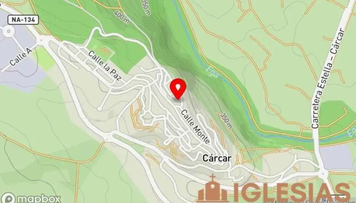 mapa de Iglesia de San Miguel Iglesia católica en Cárcar