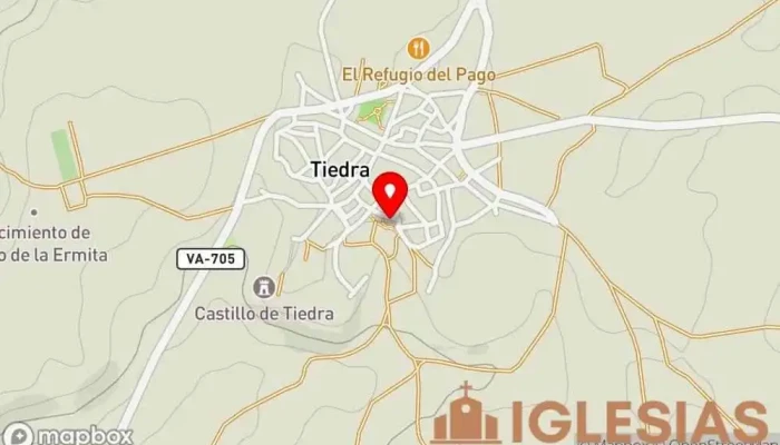 mapa de Iglesia de San Miguel Iglesia en Tiedra