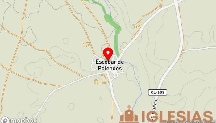 mapa de Iglesia de San Nicolás de Bari Iglesia católica en Escobar de Polendos