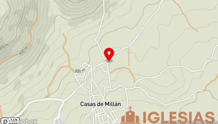 mapa de Iglesia de San Nicolás de Bari Iglesia católica en Casas de Millán