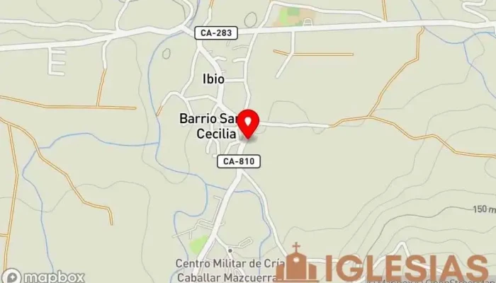 mapa de Iglesia de San Pablo y San Juan, Parroquia de San Pedro y San Juan Iglesia católica en Ibio