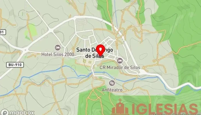 mapa de Iglesia de San Pedro Iglesia católica en Santo Domingo de Silos