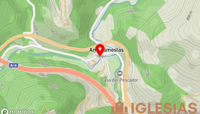 mapa de IGLESIA DE SAN PEDRO Iglesia en Ambasmestas