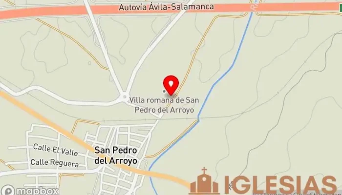 mapa de Iglesia de San Pedro Iglesia católica en San Pedro del Arroyo